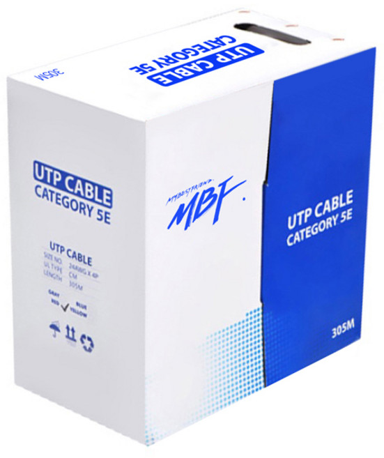 엠비에프 CAT.5E UTP 랜 케이블 MBF-C5E305GR, 그린, 1개, 305m
