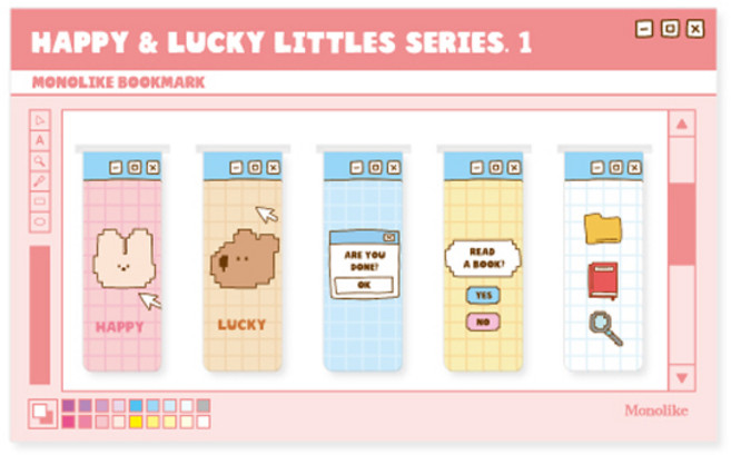 모노라이크 마그네틱 북마크 5종 세트, 해피앤럭키리틀즈Series1, 1세트