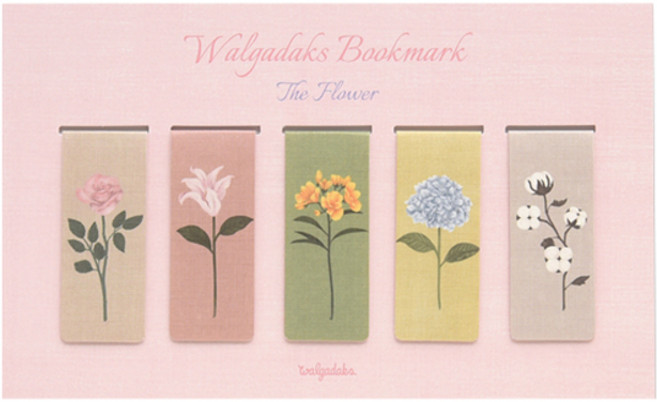 왈가닥스 마그네틱 북마크 5종 세트, 더플라워, 1세트