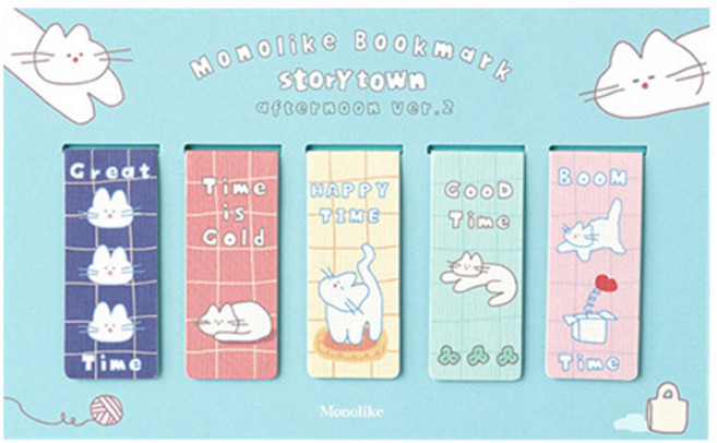 모노라이크 마그네틱 북마크 5종 세트, 스토리타운애프터눈ver2, 1세트