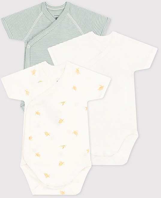 PETIT BATEAU 小帆船 嬰幼兒韓式上衣包屁衣 3件組 NUM43NB58F