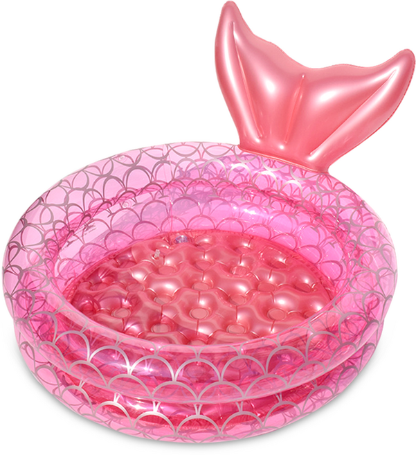 리치독스 강아지 물놀이 인어 튜브, 핑크, 1개