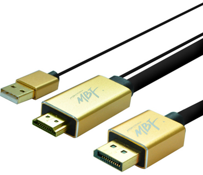 엠비에프 HDMI 2.0 to DP 케이블 MBF-HUDP01, 1개, 1m