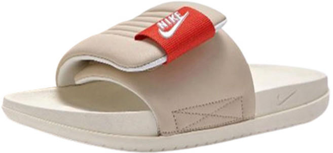 NIKE 耐吉 女款拖鞋 Adjust Slide DV1033, SANDDRIFT + SAIL + PICANTE RED + COCONUT MILK + PHANTOM, 230