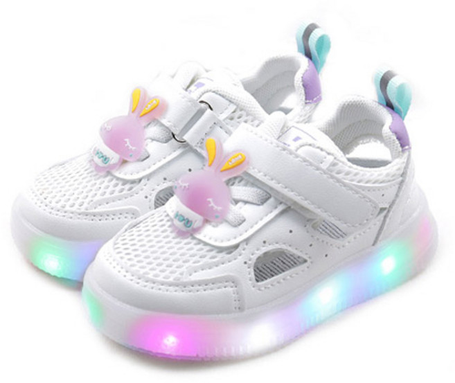 아동용 풋풋 곰돌이 토끼 LED 라이팅 운동화