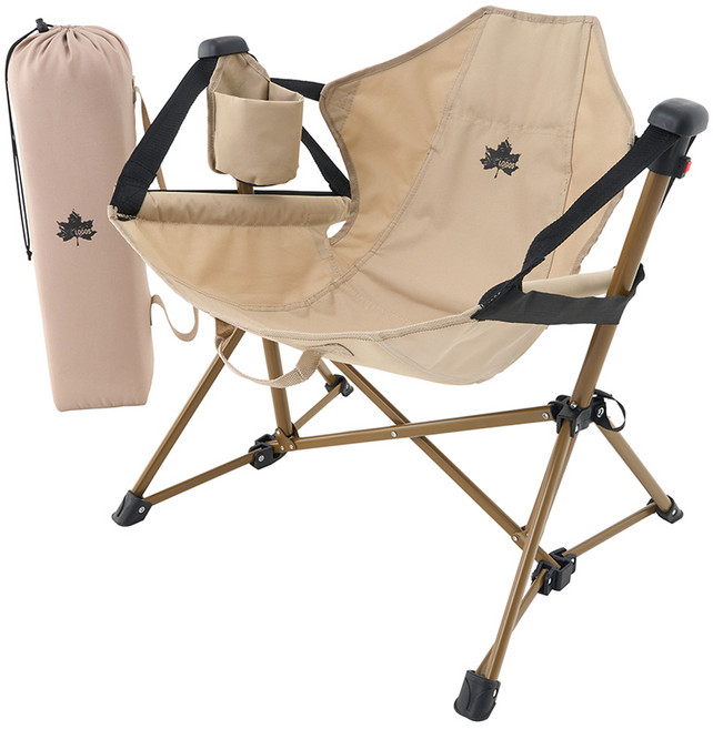 로고스 트래드캔버스 스윙 해먹 미니 체어, 베이지, 1개