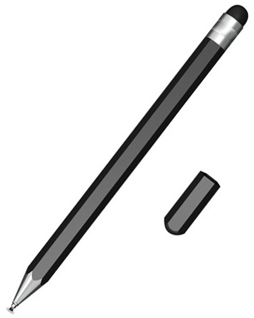 펜타오닉 스마트폰 정전식 초미세 터치펜, 1개, 블랙