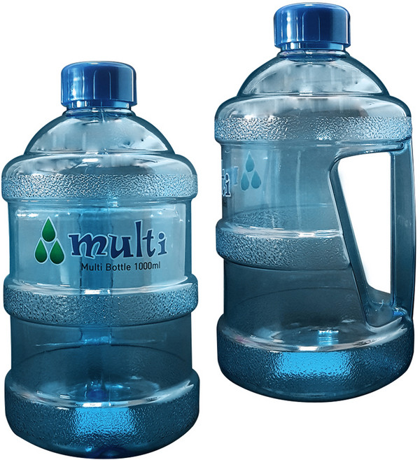 월포 휴대용 미니 멀티 보틀, 블루, 1L, 2개