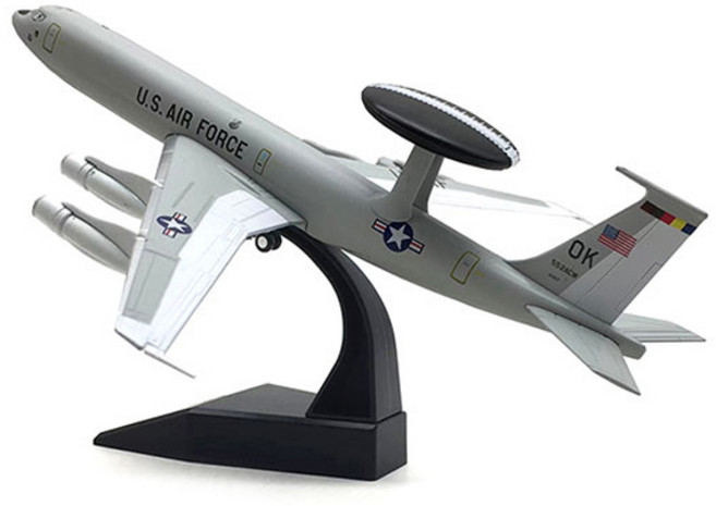 E-3 哨兵軍事壓鑄戰鬥機模型 + 底座套組, 白色, 1個