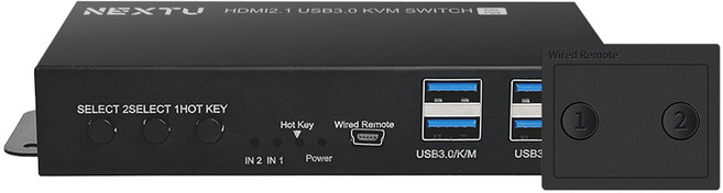 넥스트유 크이바 8K 2대1 KVM스위치 UHD 60Hz, NEXTU-8922KVM-8K, 1개