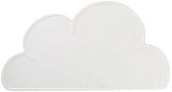 헬로젬 파스텔 구름 방수 실리콘 테이블 식탁 매트, 화이트, 48 x 27 x 0.21 cm, 1개