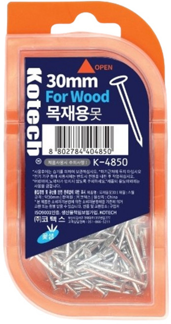 코텍스 목재용 못, 1개