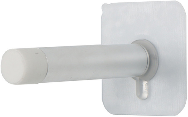 올고르 무타공 접착식 일자 도어스토퍼 실버 FREE, 1개