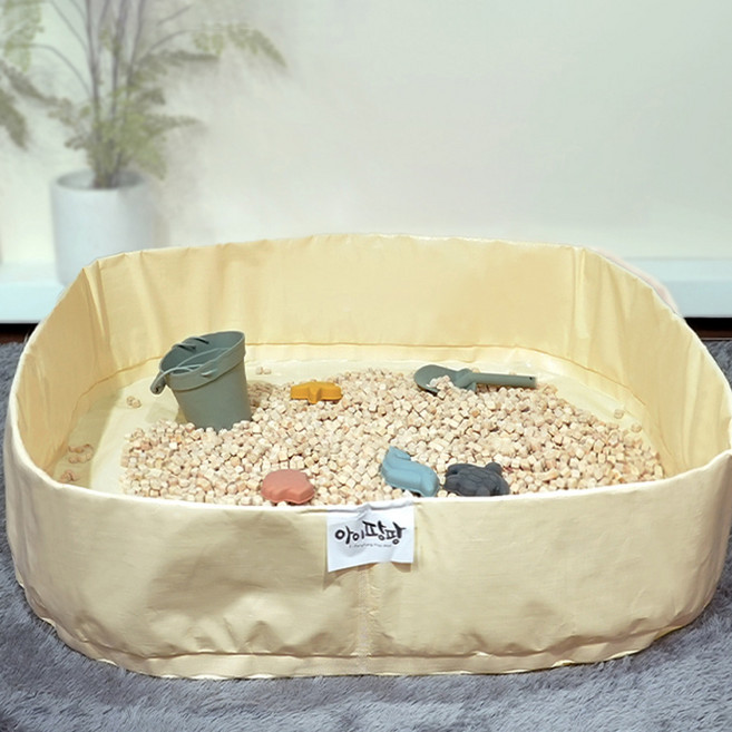 I-PANGPANG 嬰兒遊戲墊 + 無紡布袋, 米色