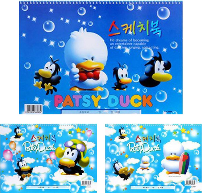 아트모아 유아용 오리 남아 스케치북 랜덤발송, 345 x 248 mm, 20매, 3개