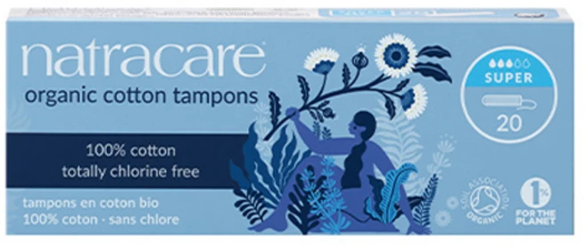 나트라케어 탐폰 논 어플리케이터 삽입형 생리대, 20개입, 1개, 슈퍼 - 쿠팡