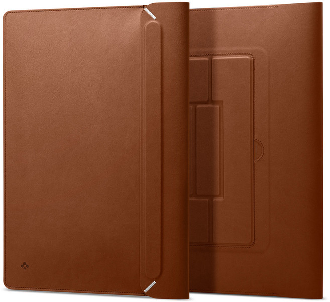 슈피겐 노트북 13 14 맥북 가죽 파우치 슬리브 발렌티누스S, 클래식브라운(AFA06422), 1개