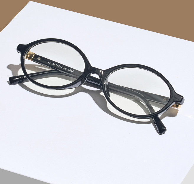 멜라크메 유니크 긱시크 소두 라운드 안경 뿔테 5689