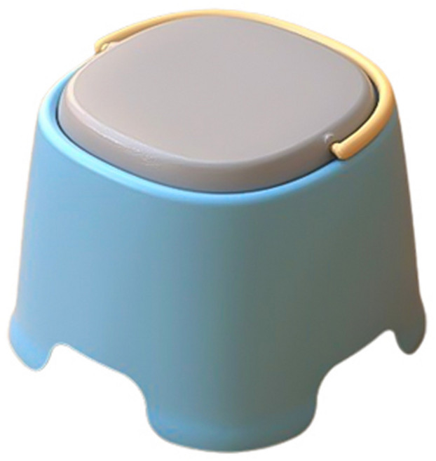 블럭마트 손잡이 욕실의자, 블루