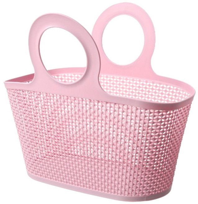 블럭마트 말랑말랑 부드러운 욕실 목욕바구니, 핑크