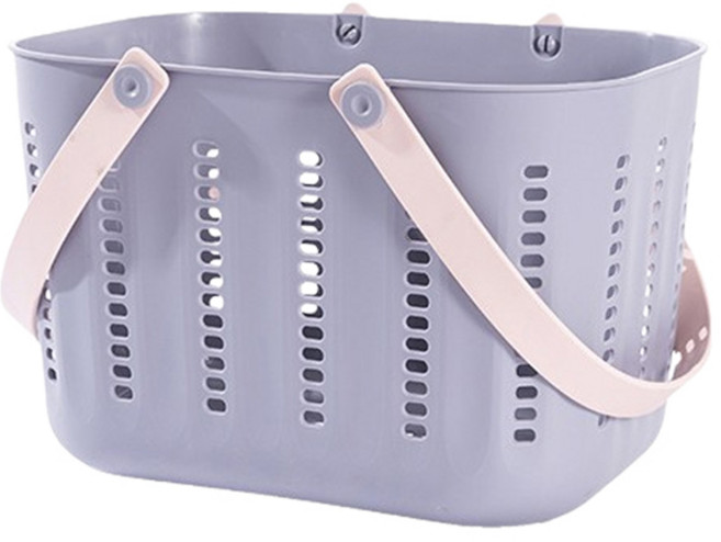 블럭마트 단추포인트 목욕바구니, 그레이