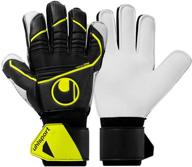 울스포츠 소프트 플렉스 프레임 JR 골키퍼 장갑 101135801, 플로우 옐로우 + 블랙, 1개