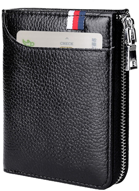 아펙토 RFID차단 교통카드 태그가능 소가죽 지폐 동전지갑