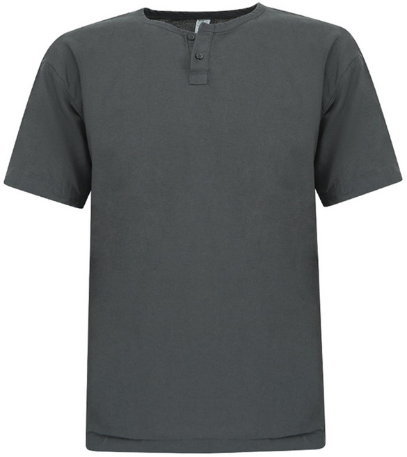 엣지애 남성용 통기성 헨리넥 린넨 시원소재 오버핏 라운드 셔츠 MCTM4MG8405