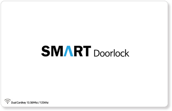 스마트열쇠보안 도어락 공동현관 로비폰 호환 스마트 듀얼 카드키 신용카드형 13.56Mhz + 125Khz, 1개