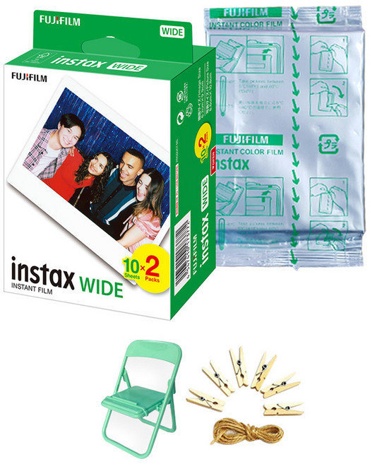 FUJIFILM 富士 instax 寬幅底片 30p + 相片椅 隨機出貨 + 相片線組, 單一商品, 1套