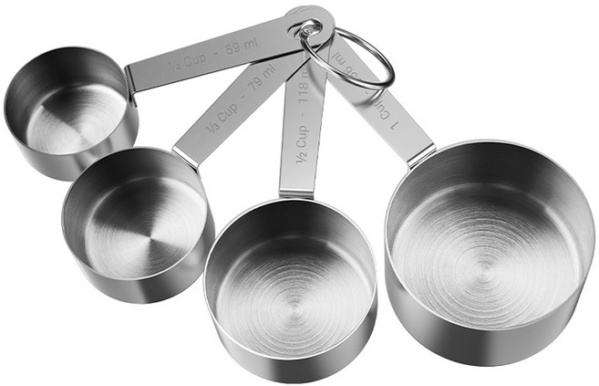 바겐슈타이거 스테인레스 스틸 계량컵 4종 세트, 1세트