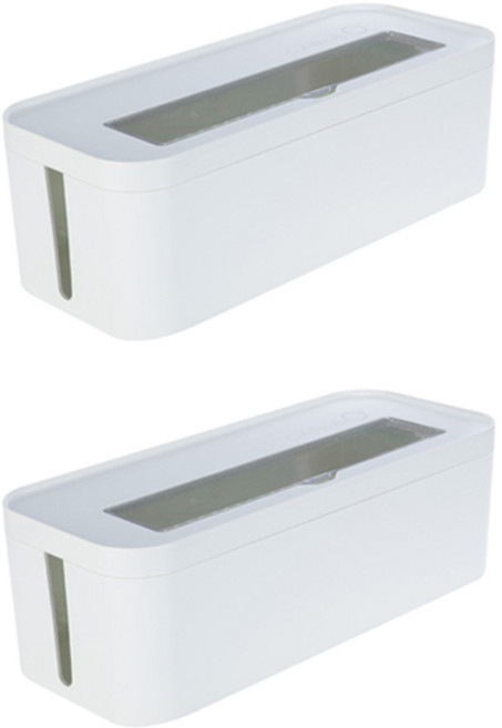 리템 케이블 O 플러스 멀티탭 보관함, 2개, 아이보리