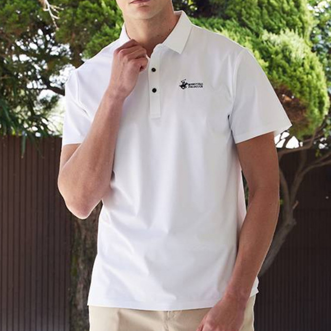 BEVERLY HILLS POLO CLUB 比佛利保羅 男性Air無縫翻領短袖T恤