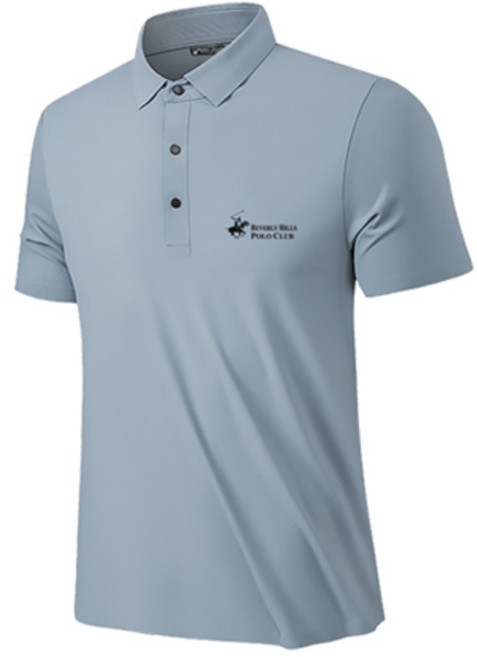 비버리힐스폴로클럽 남성용 에어 심리스 카라 반팔 티셔츠