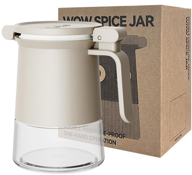 블룸엣홈 원터치 규조토 유리양념통 베이지, 350ml, 1개