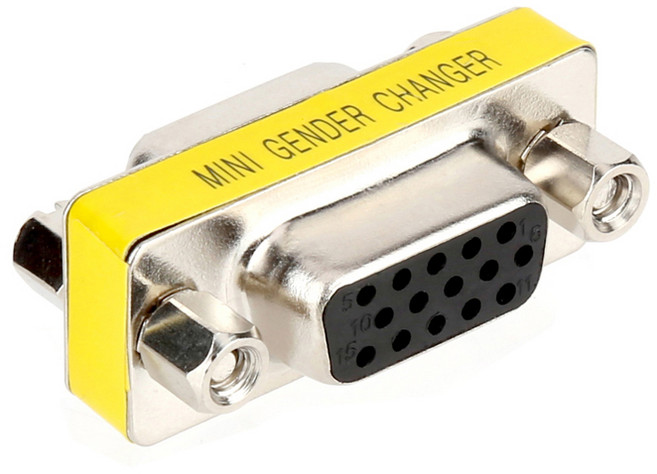 넥스트유 RGB VGA 15핀 케이블 연장 젠더 암암, 5개