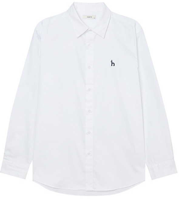 헤지스 남성용 단색 면 긴팔 캐주얼 셔츠