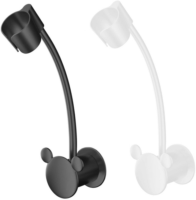 모나코올리브 360도 각도조절 베어 드라이기 거치대 2종 세트, 화이트, 블랙, 1세트