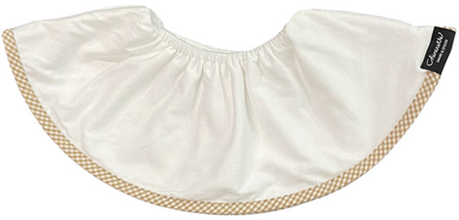 쉐리네뜨 쉐리빕 돌려쓰는 턱받이 침받이, 미니체크 라이트브라운, 1개입, 1개