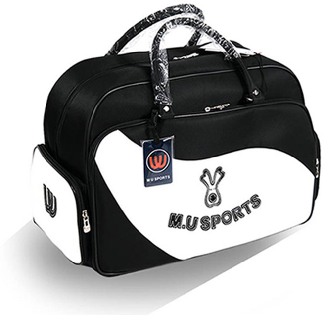 Mu Sports 高爾夫波士頓衣物袋 MUBB2102, 黑色 + 白色