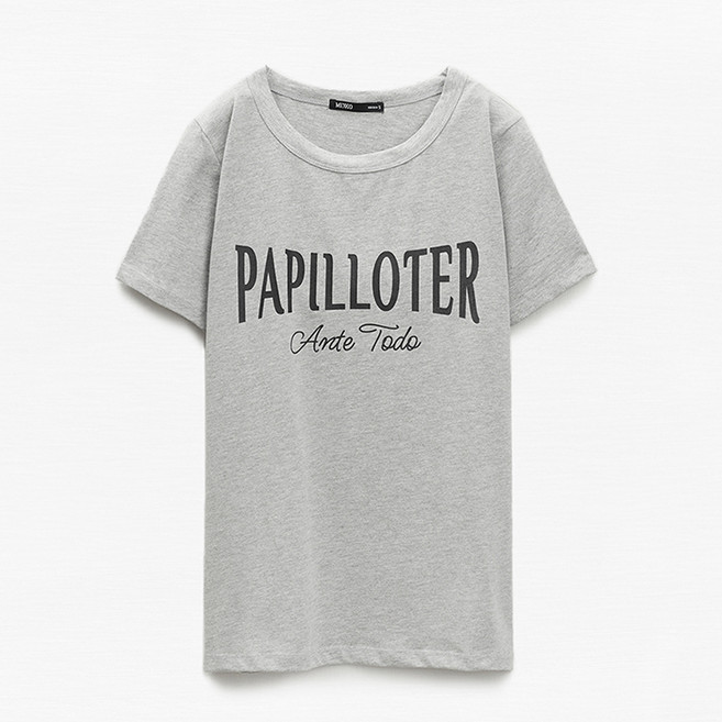 미쏘 여성용 레터 반팔 티셔츠