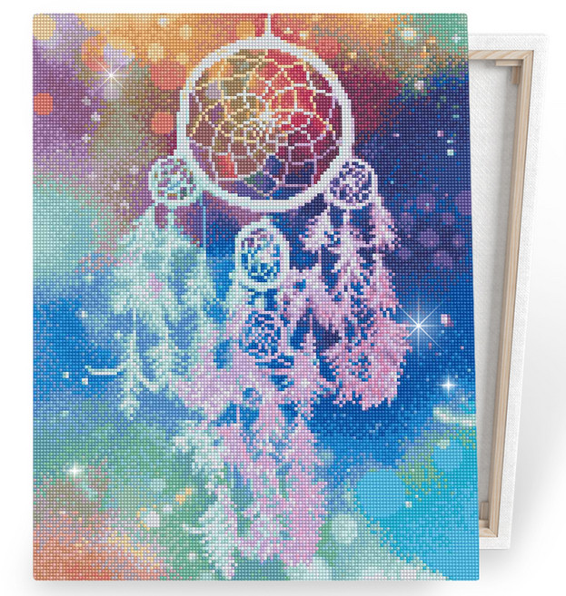 아이러브페인팅 DIY 캔버스형 명화 보석십자수 매직 드림캐쳐 40 x 50 cm, 혼합색상, 1개