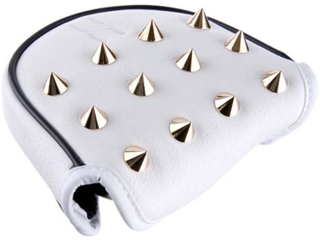 헨리스튜어트 이니셜로고 스터드 반달형 퍼터커버, 화이트, 1개