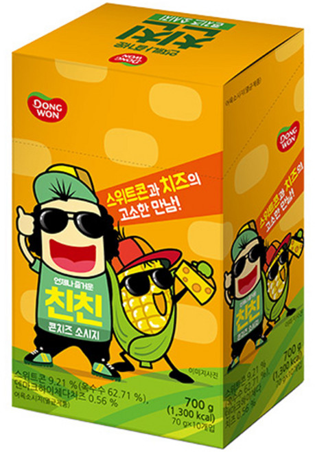 동원 친친 콘치즈 소시지 10p, 1개, 700g