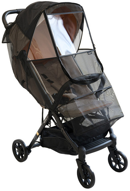 오맘 휴대용 유모차 모기장 커버, 블랙, 1개