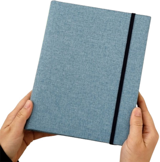 가죽 분리수납형 포토앨범 15cm, 블루, 50매