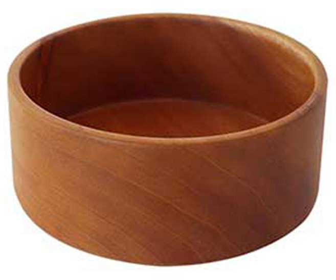 부엌다옴 마호가니 우드 블록 시리얼볼 15cm, 혼합색상, 1개