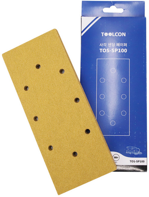 툴콘 사각 샌딩 페이퍼 #100 10p, 1개