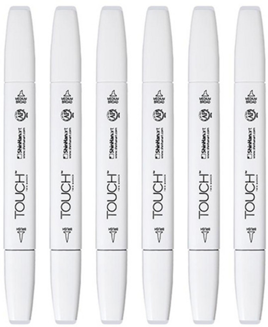 터치 트윈 브러쉬 마카 CG1 COOL GREY, 1색, 6개