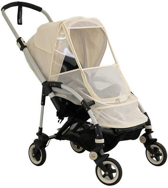 오맘 디럭스 절충형 유모차 모기장 방충 커버, 아이보리, 1개